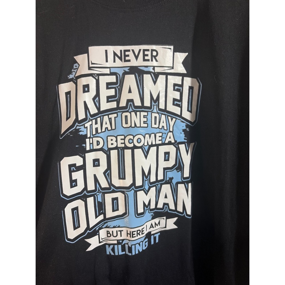 Unbranded Grumpy Old Man Graphic Tee Mens 5XL Black Excellent Short Sleeve Humor - Picture 3 of 6